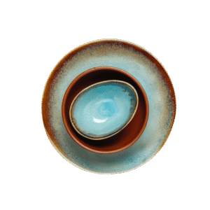 Jade green enamel plate